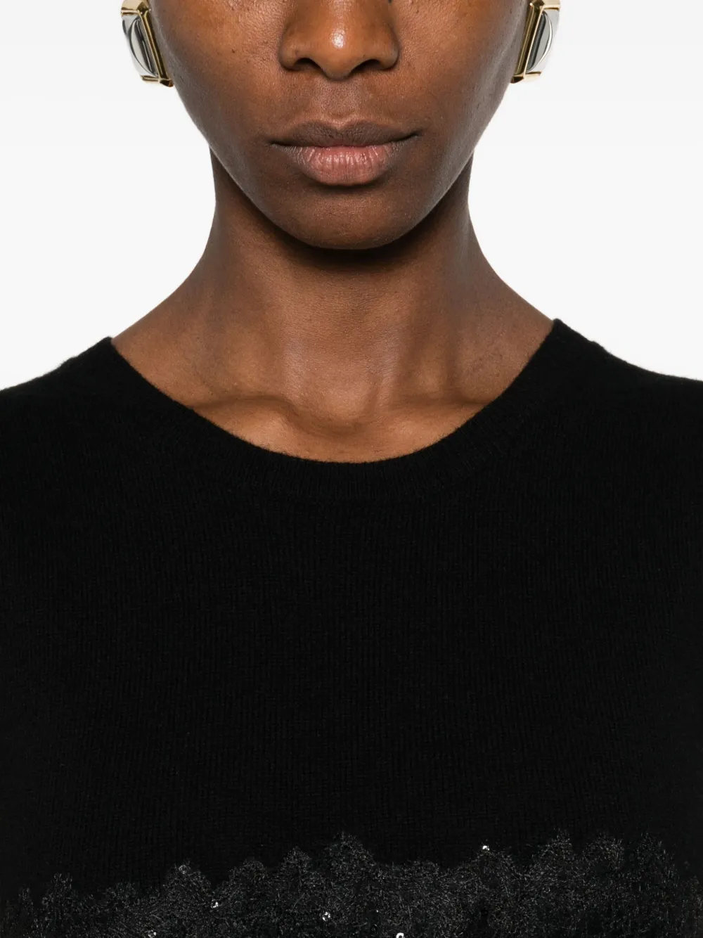 ERMANNO FIRENZE Tanktop verfraaid met pailletten Zwart