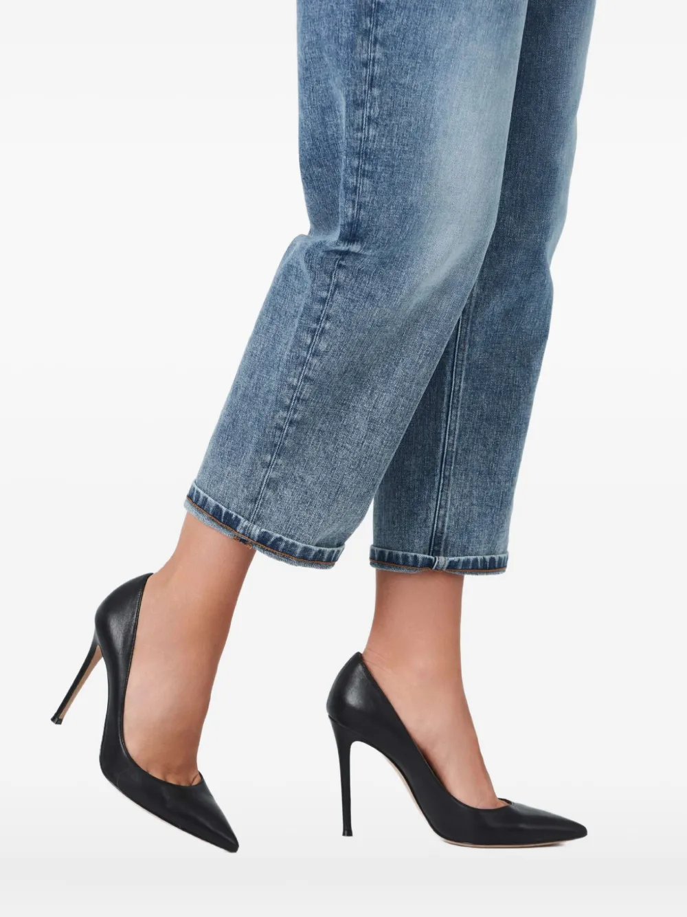 No44 Pleated Jeans In Blue