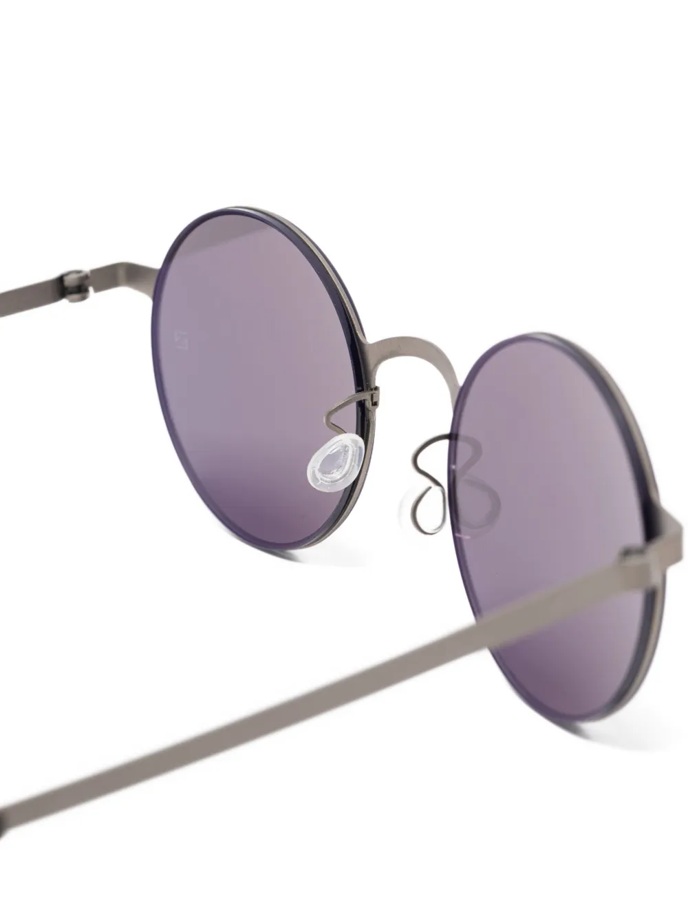 Lindberg Strip 89017 zonnebril met rond montuur Grijs