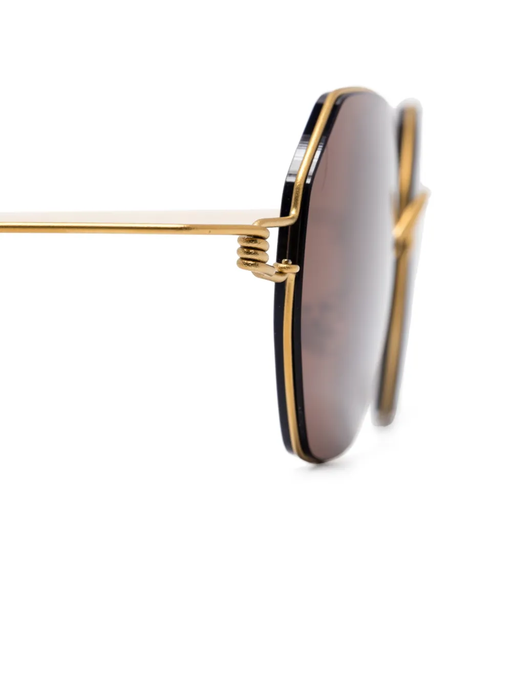 Lindberg Rim zonnebril met geometrisch montuur Goud