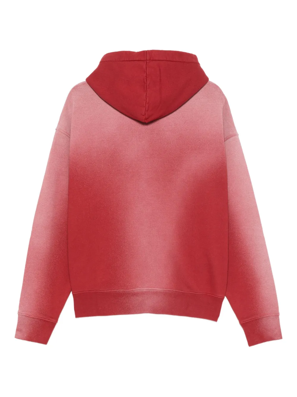 Amish Logo-print Ombre-effect Hoodie In Red