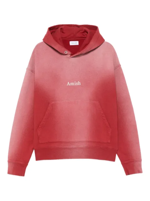 AMISH logo-print ombre-effect hoodie