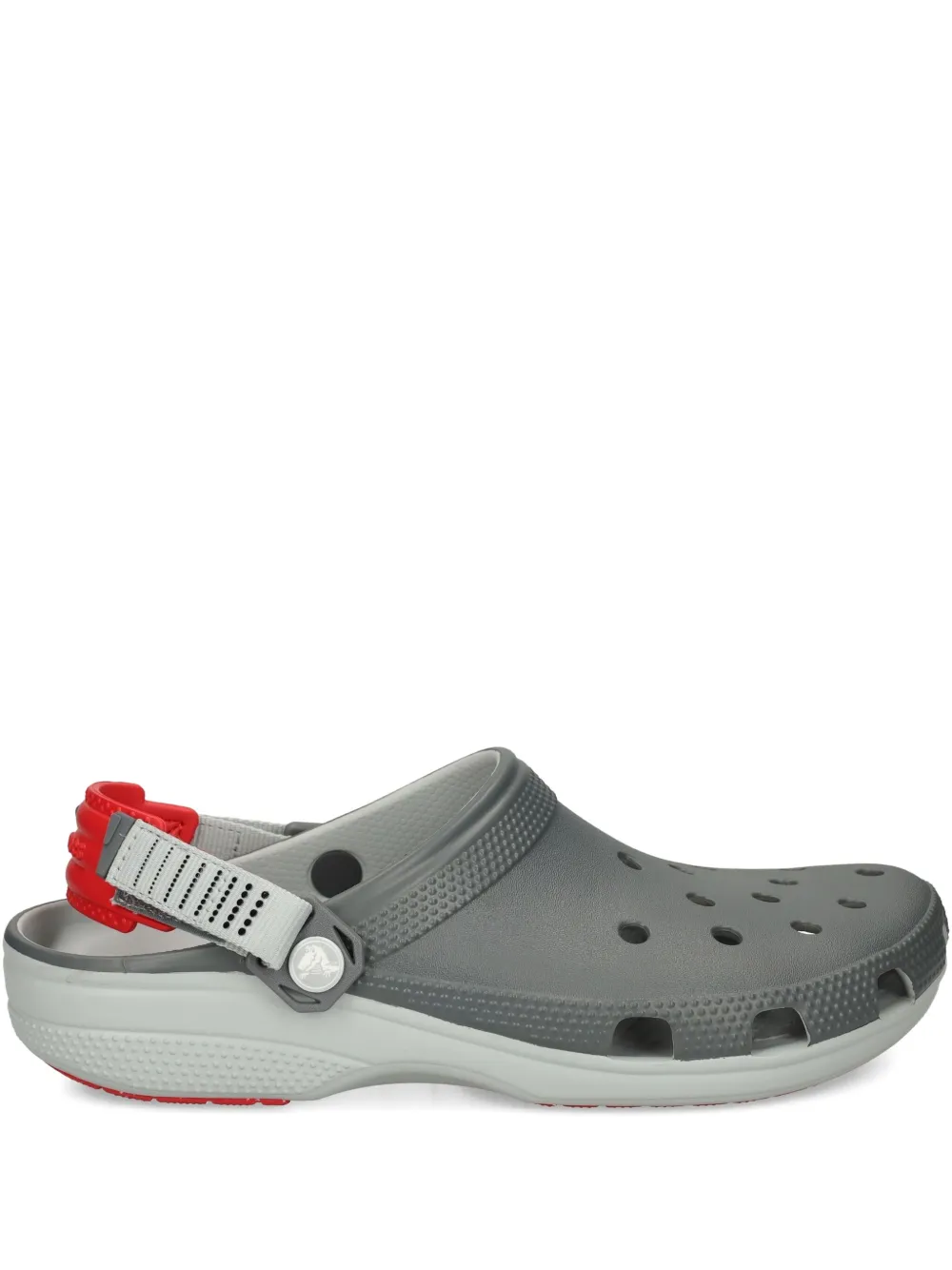 Crocs perforated strap clog sandals Grey