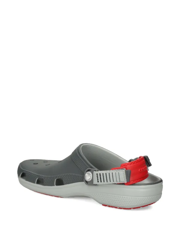 Crocs Perforated Strap Clog Sandals Grey FARFETCH JO