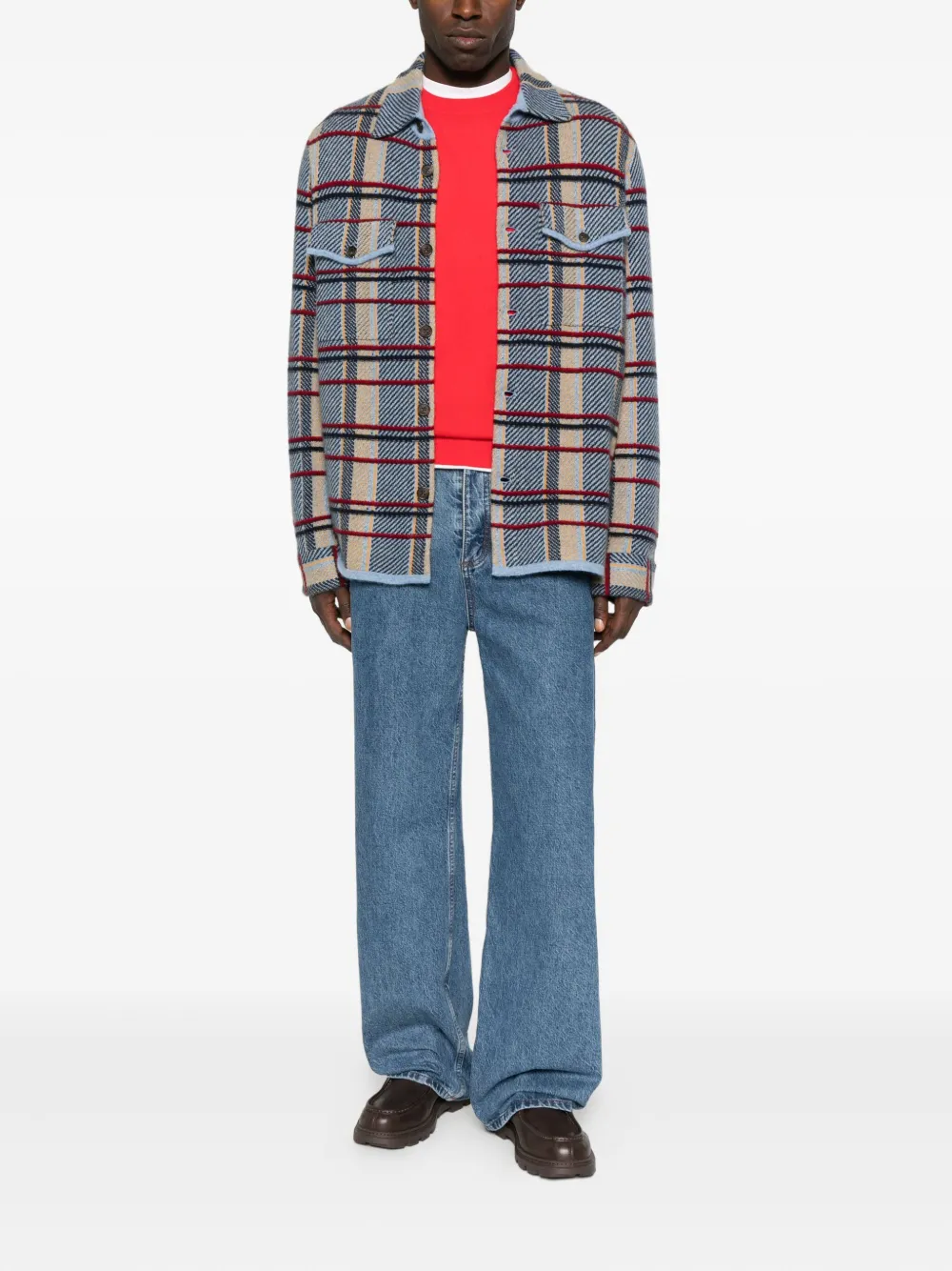 Guest In Residence check-print pocket shirt | Image 2