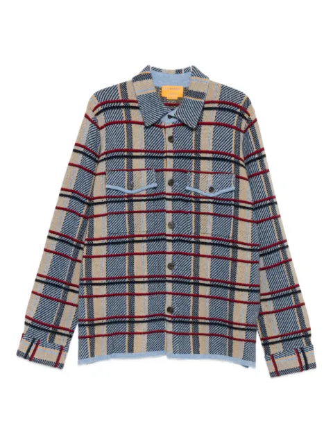 Guest In Residence check-print pocket shirt