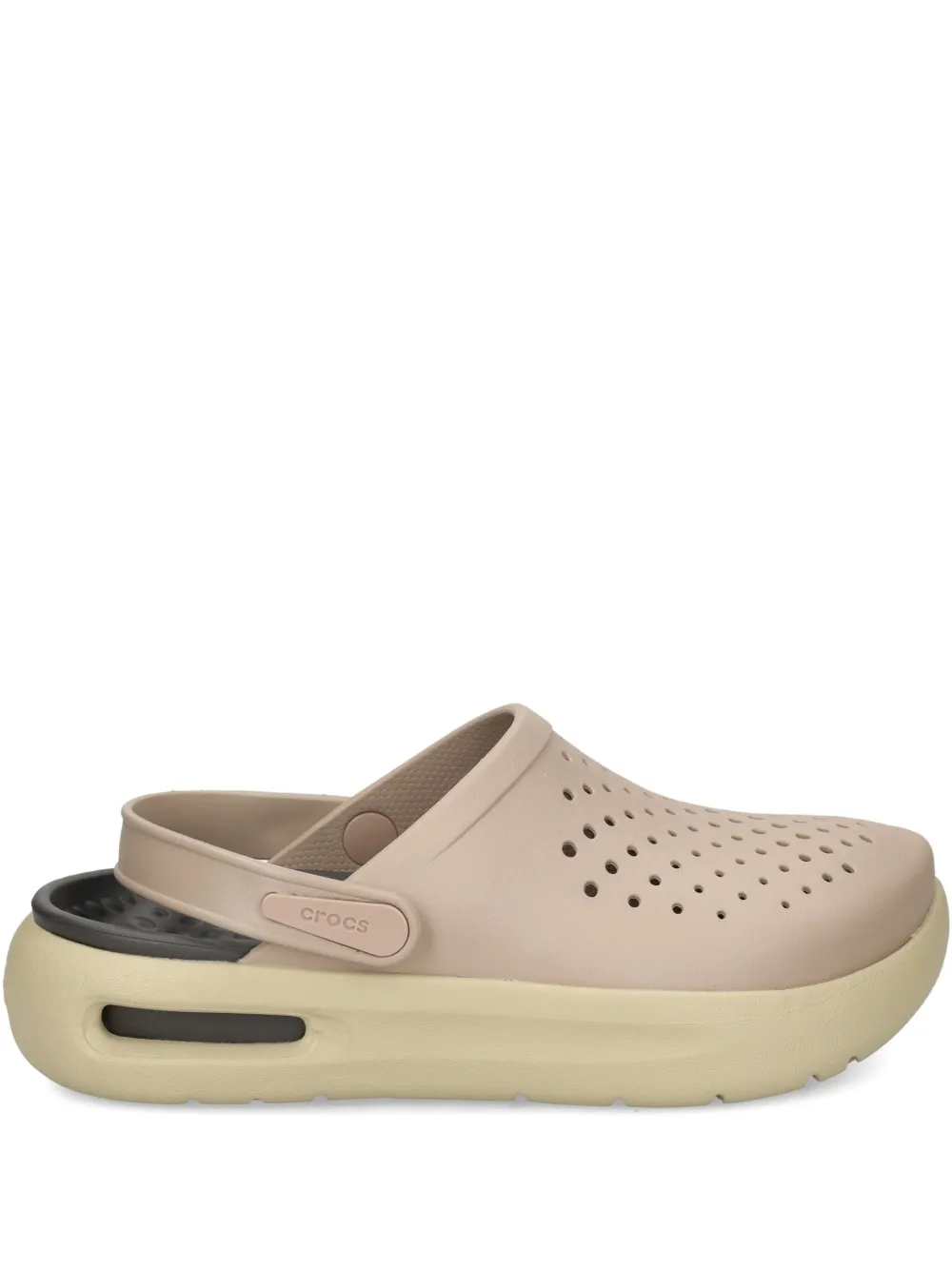 Crocs Perforated Slides In Neutral