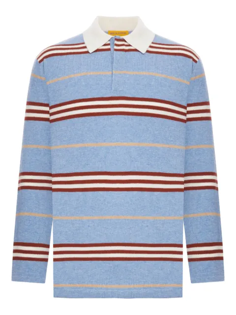 Guest In Residence striped-pattern long-sleeve polo shirt