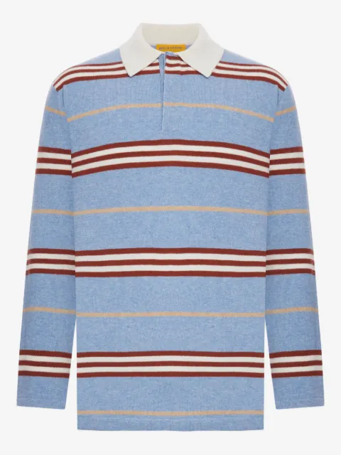 Guest In Residence striped-pattern long-sleeve polo shirt
