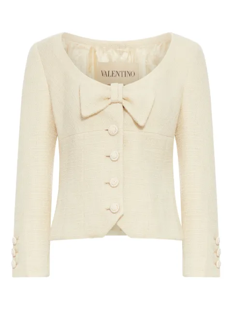 Valentino Garavani bow-detail wrap jacket