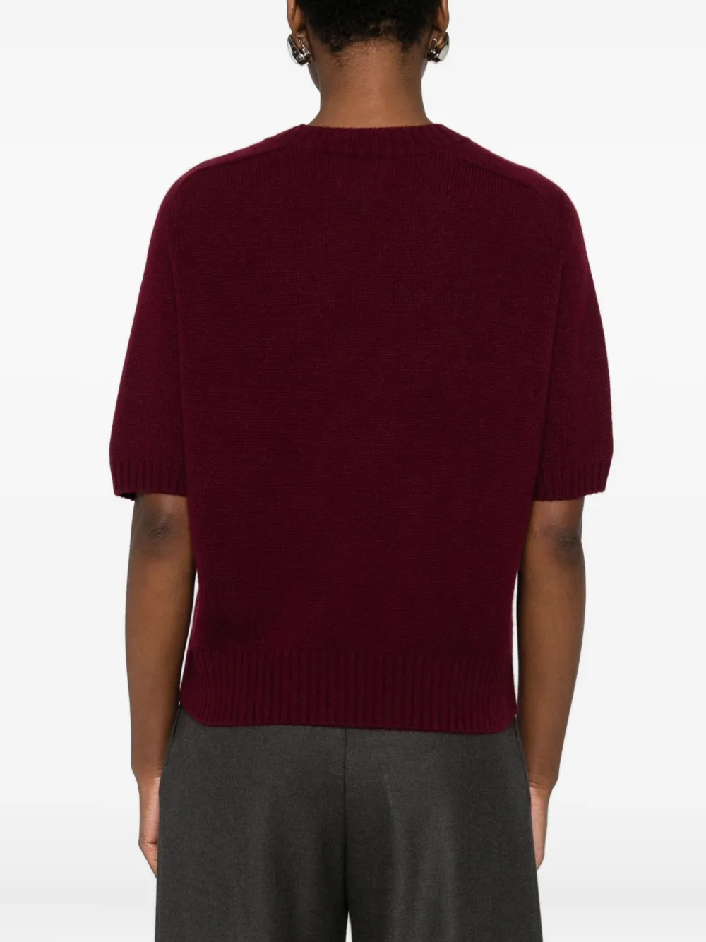 Allude Top met korte mouwen Rood