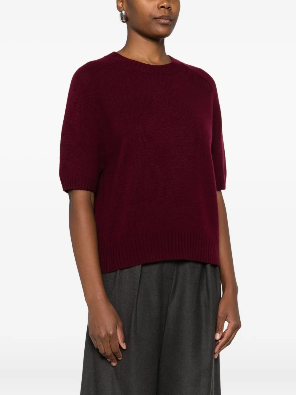 Allude Top met korte mouwen Rood