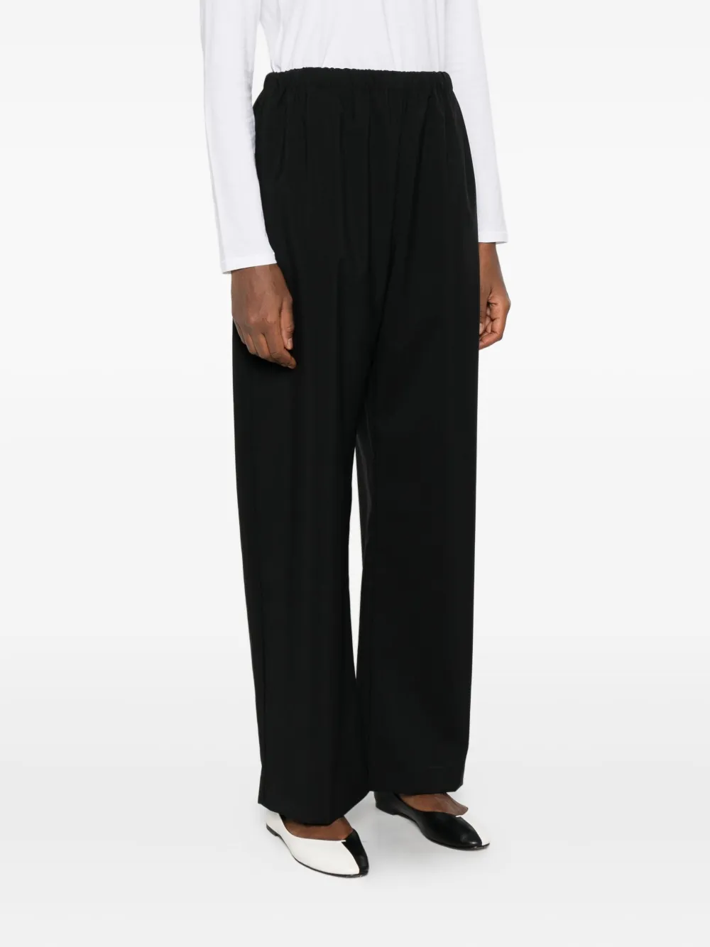 6397 Elasticated-waistband Trousers In Black