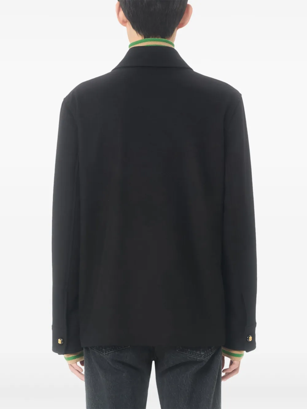 Valentino Garavani Shirtjack met geborduurde patch Zwart