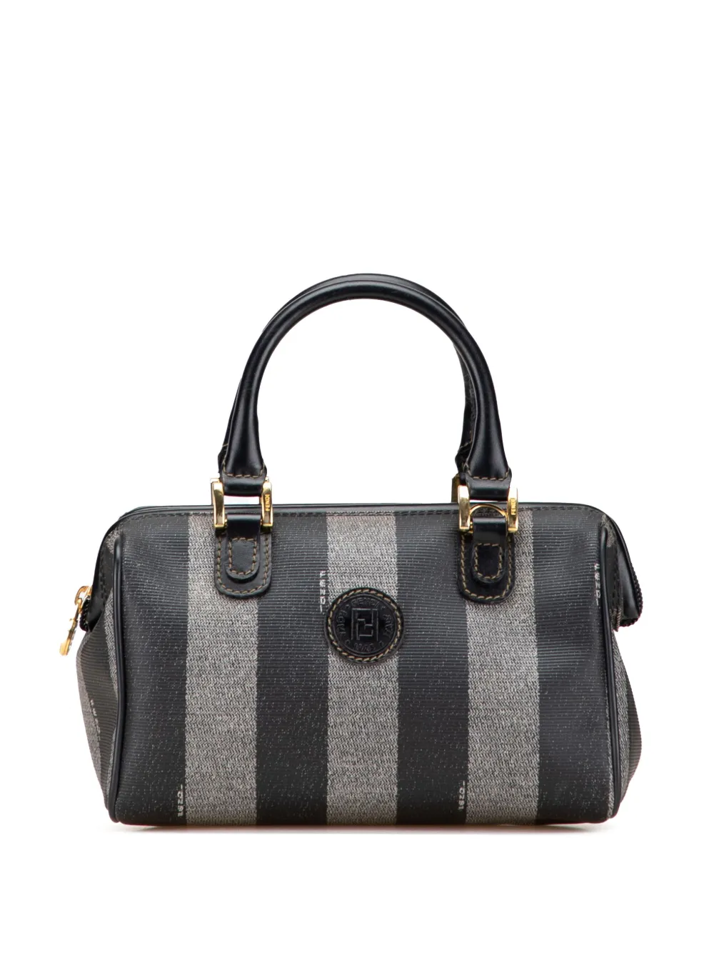 Fendi Pre-Owned 20th Century Pequin Coated Canvas boston bag | Black | Image 1