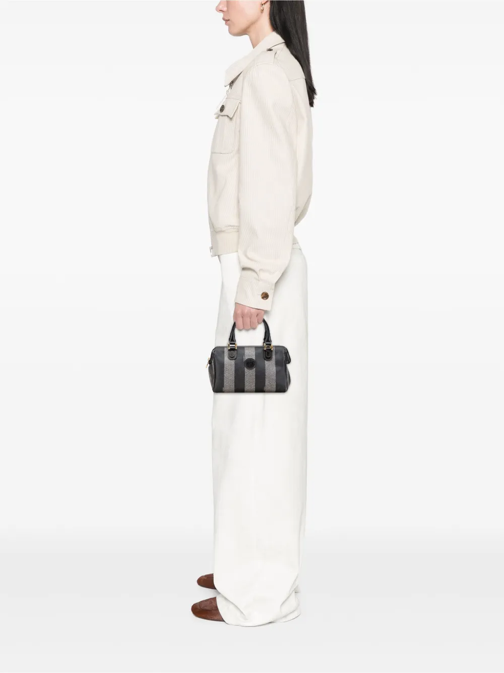 Fendi Pre-Owned 20th Century Pequin Coated Canvas boston bag | Pre-Owned | Image 2