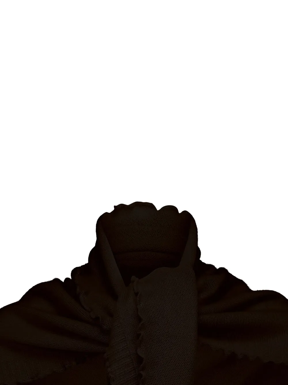 Allude Ruffled Scarf In Brown