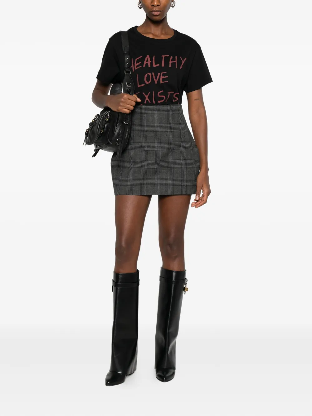 Aniye By checked mini skirt - Grijs