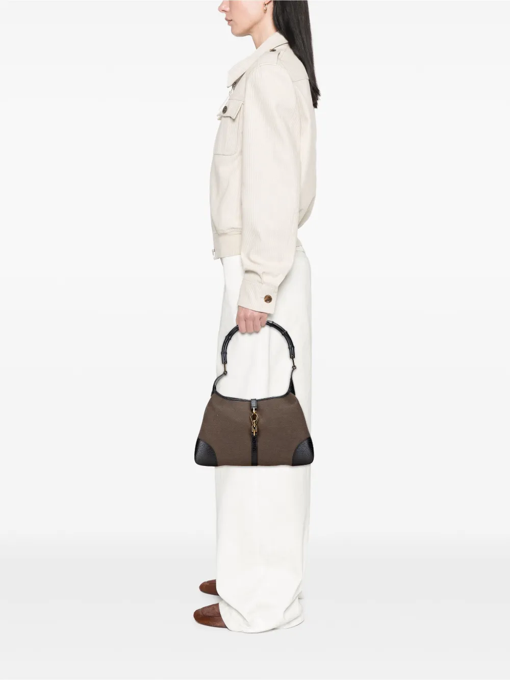 Gucci Pre-Owned 2000-2015 Canvas Bamboo Jackie hobo bag | Pre-Owned | Image 2