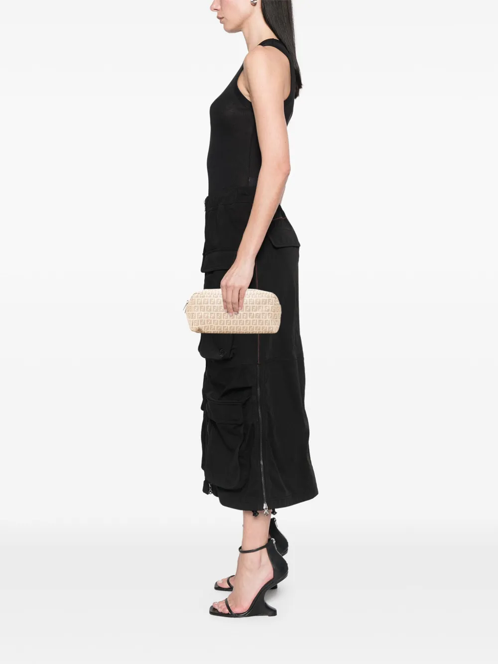 Fendi Pre-Owned 2000-2010 Zucchino Canvas Pouch clutch bag | Pre-Owned | Image 2