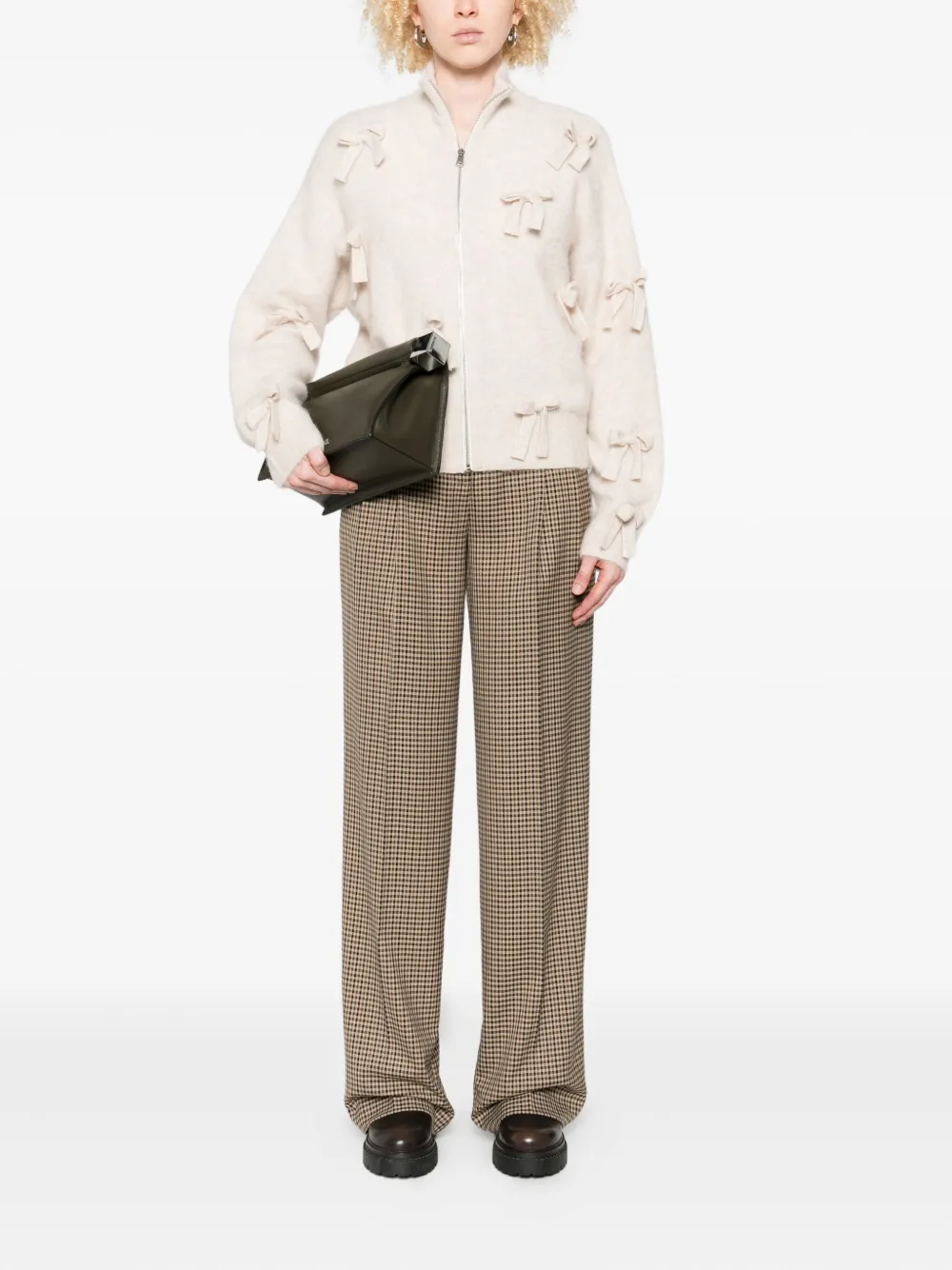 Aniye By bow-embellished zip-front cardigan | جاكيتات ضيقة | Image 2