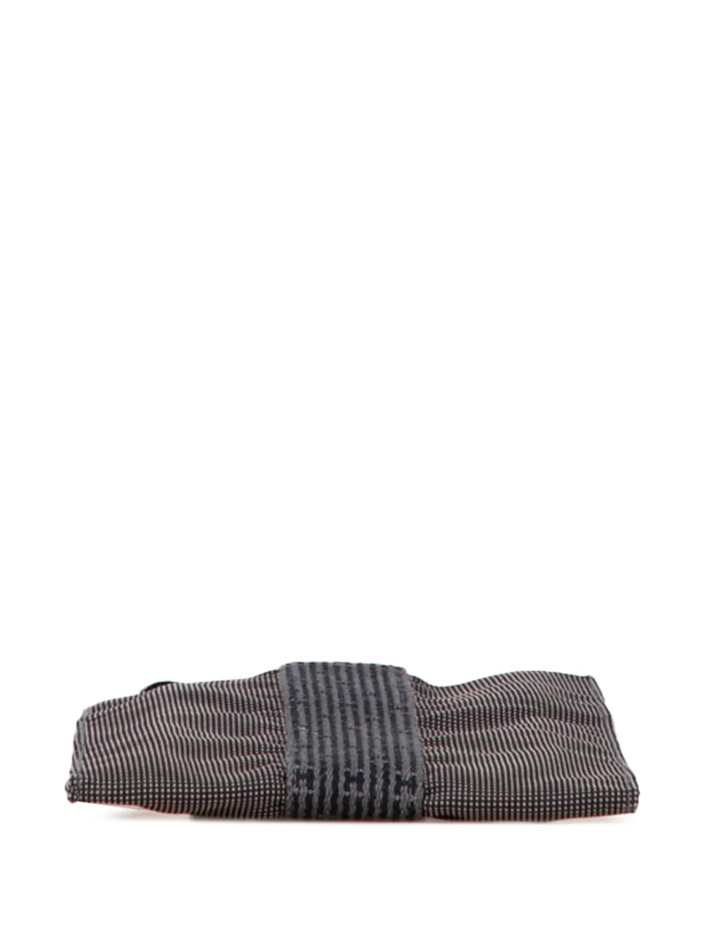 Pre-owned Hermes 20th Century Canvas Herline Pochette Crossbody Bag In Gray