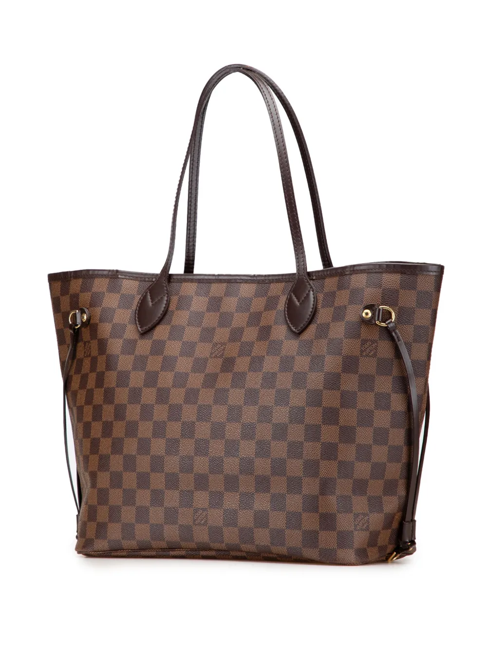 Pre-owned Louis Vuitton 2009 Damier Ebene Neverfull Mm Tote Bag In Brown