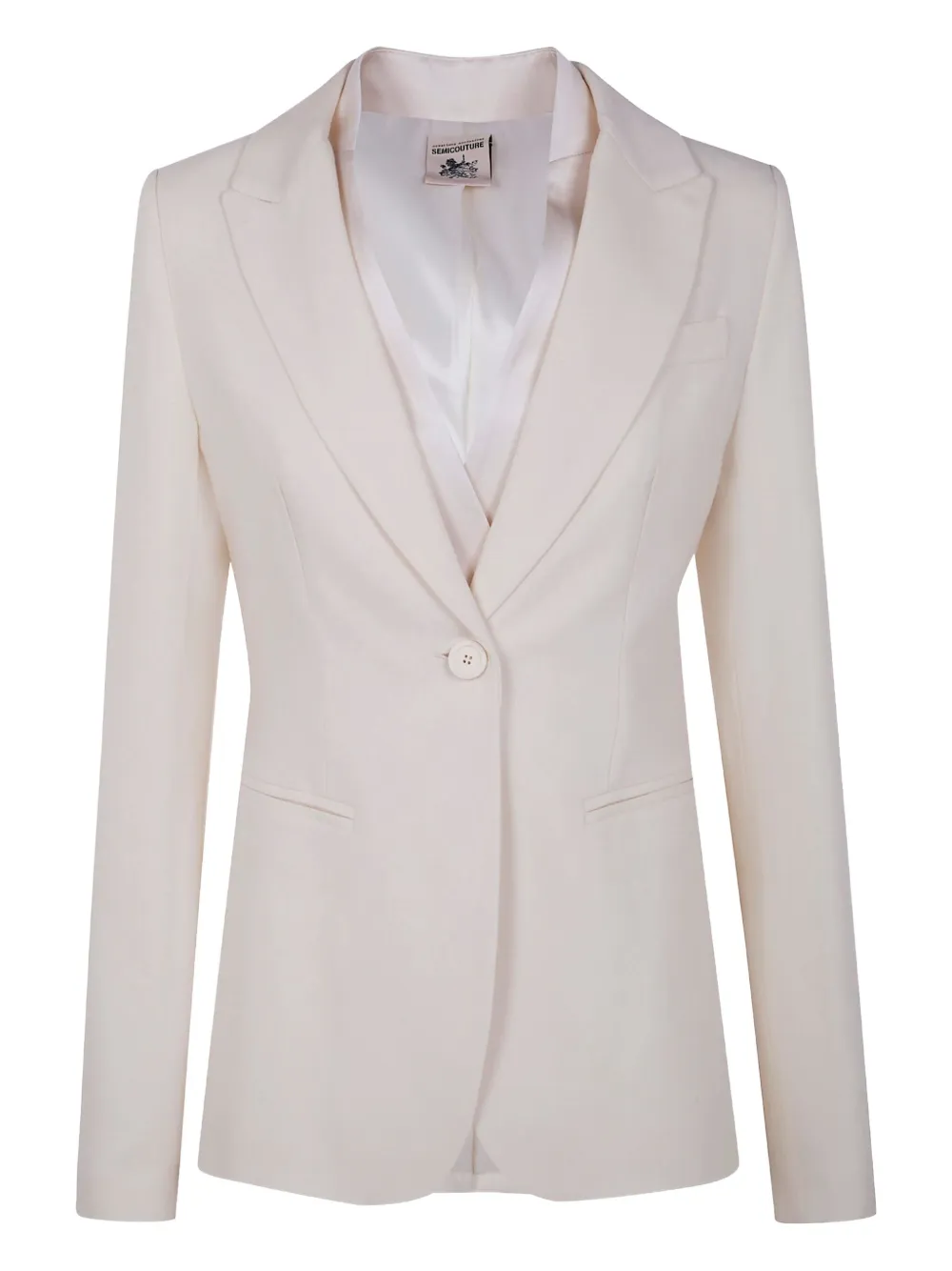 Semicouture single-breasted blazer | Neutrals | Image 1