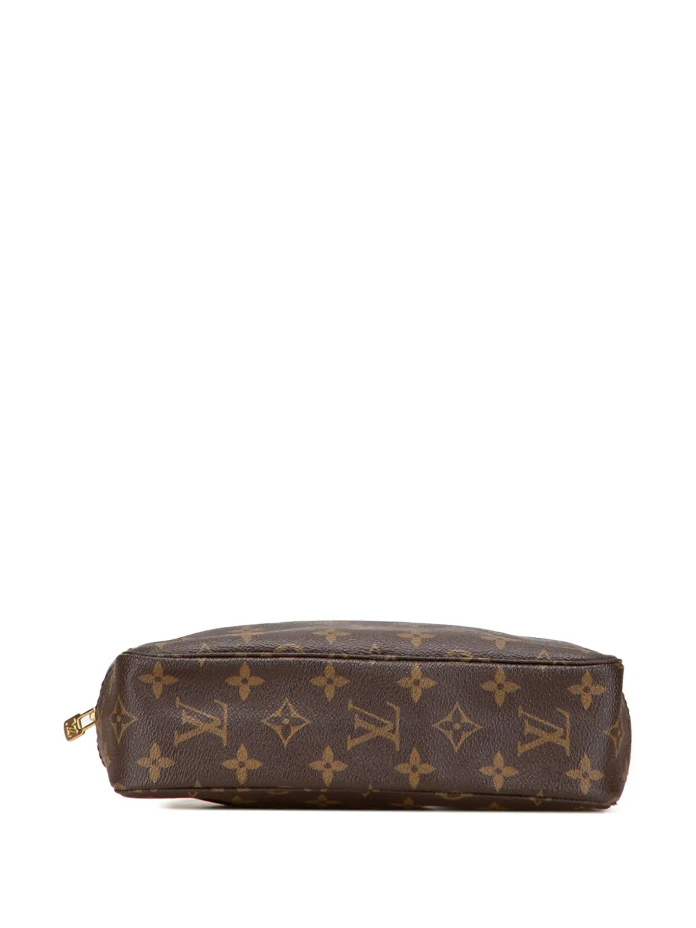 Pre-owned Louis Vuitton 1987 Monogram Trousse Toilette 23 Clutch Bag In Brown