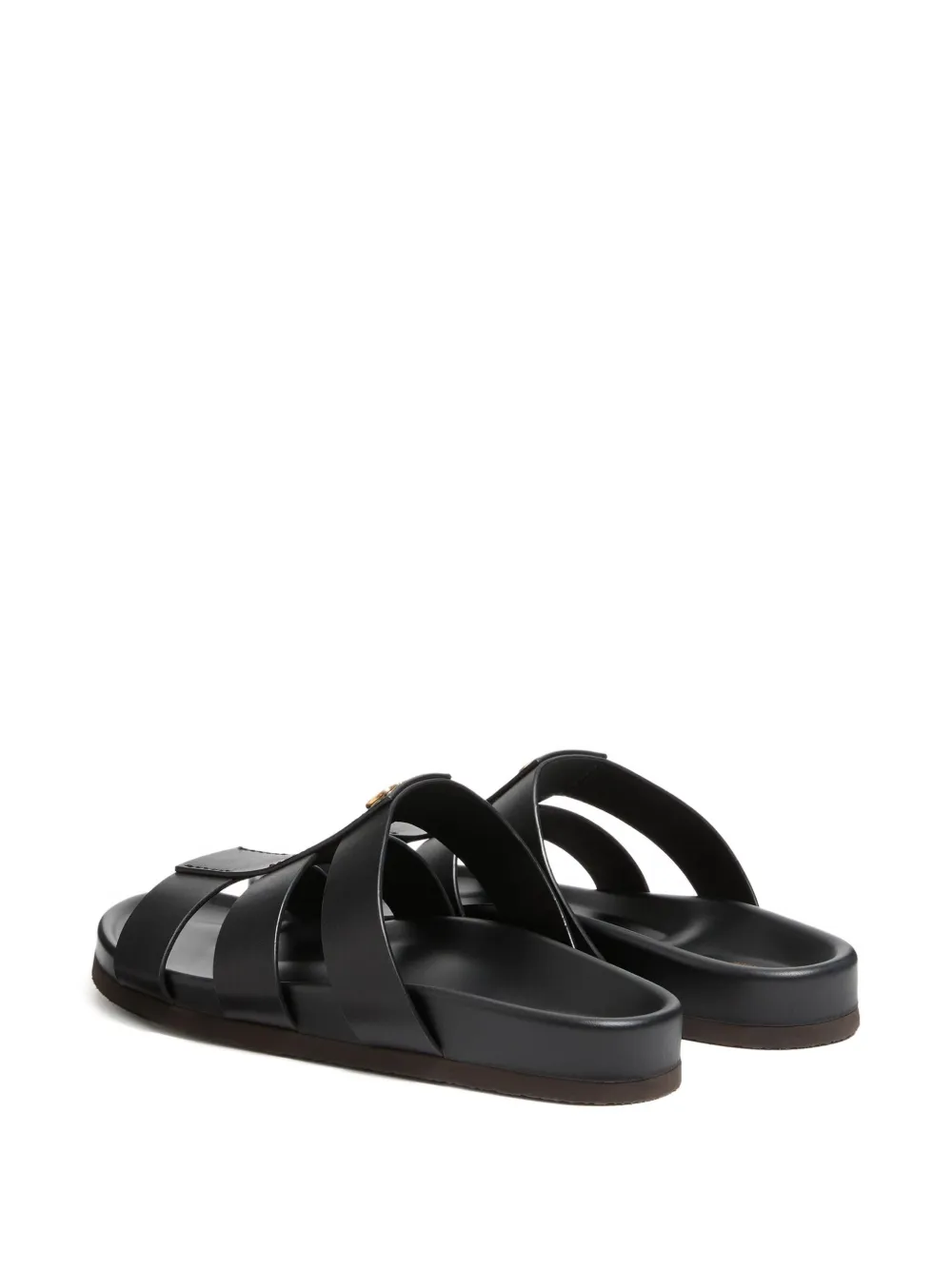 Valentino Garavani Studshield leren sandalen Zwart