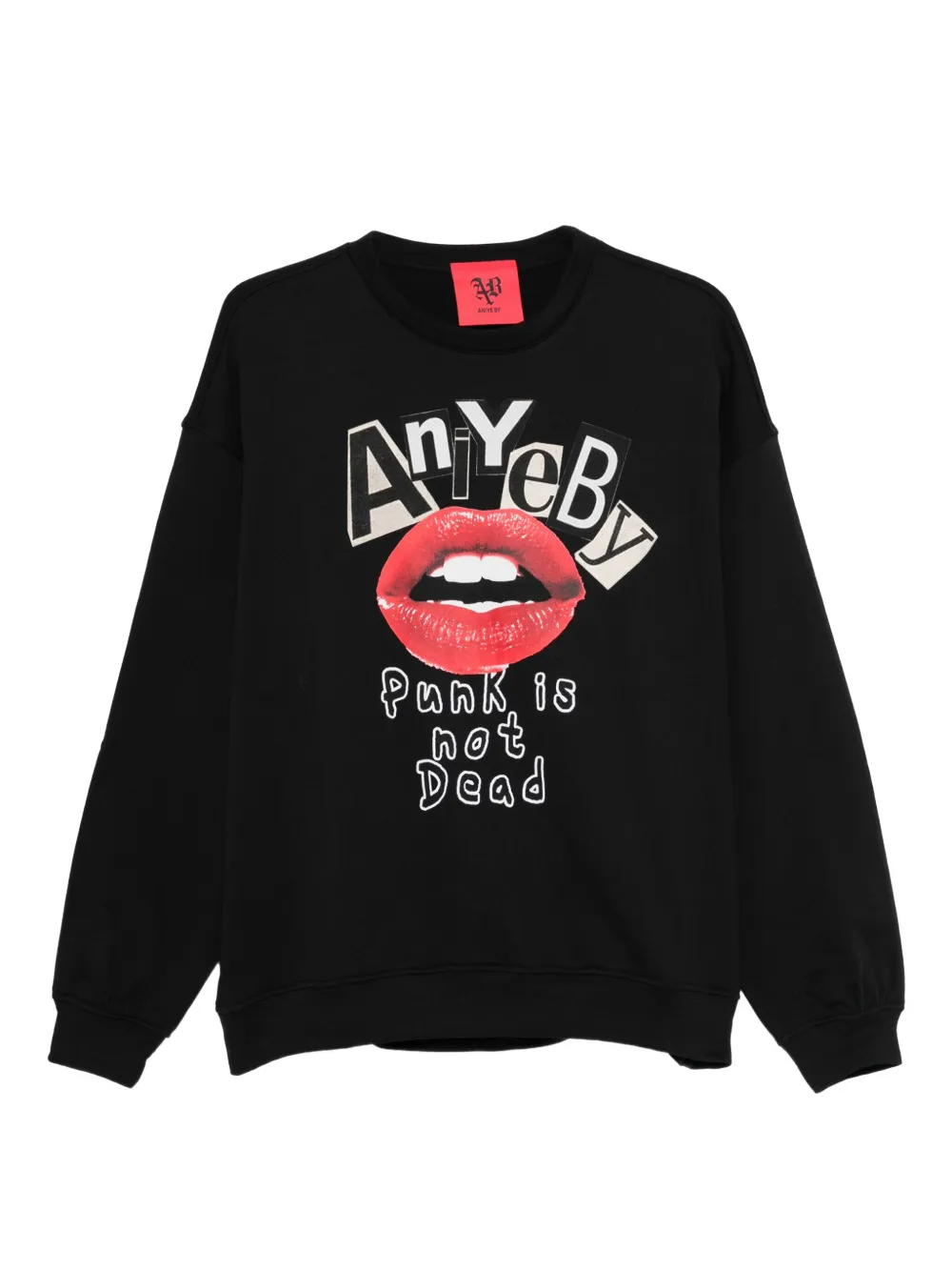 Aniye By lips-print sweatshirt | Black | Image 1