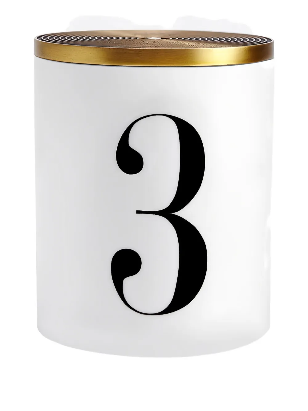 L'Objet number-print candle | White | Image 1