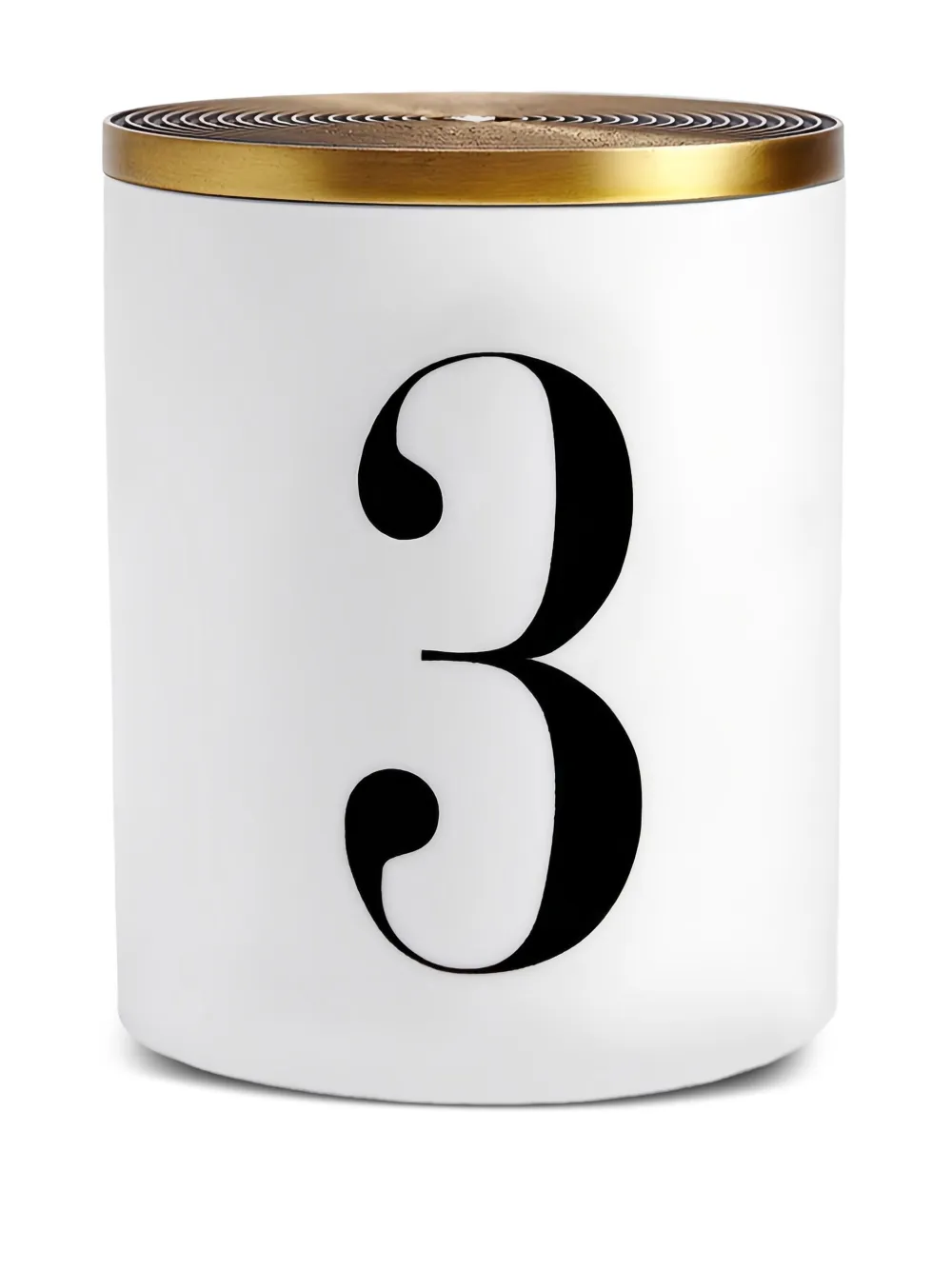 L'Objet number-print candle | White | Image 1