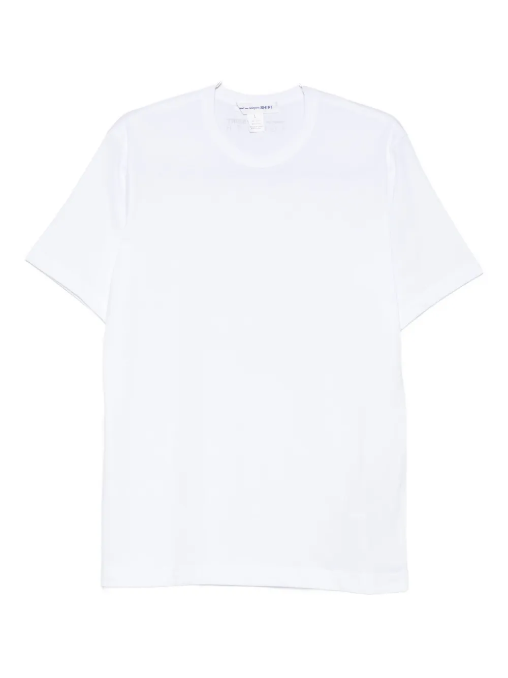 Comme Des Garçons Shirt Logo-print Cotton T-shirt In White