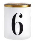 L'Objet number-print candle - White