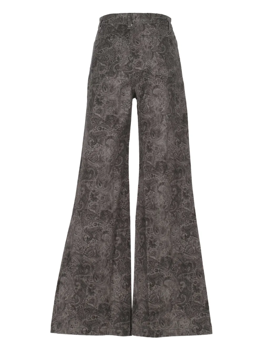 MAISON HOTEL cotton blend flared trousers - Grijs