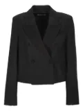 MAISON HOTEL cropped double-breasted blazer - Black