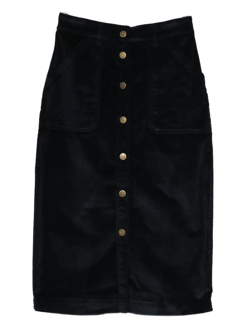 MAISON HOTEL button-front midi skirt - ブルー MAISON HOTEL button-front midi skirt - ブルー