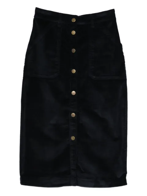 MAISON HOTEL button-front midi skirt