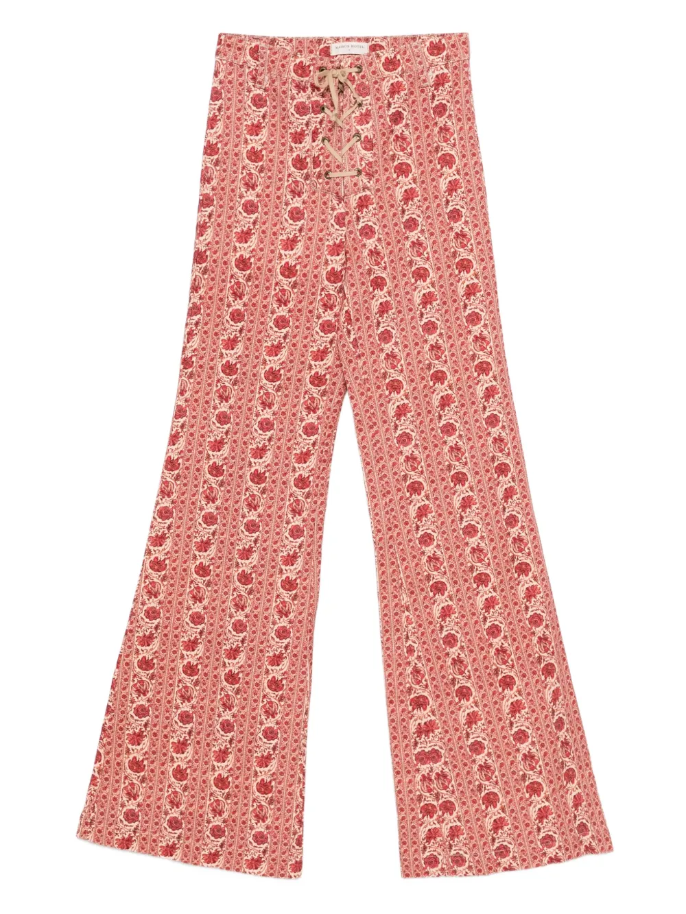 MAISON HOTEL Calypso floral flared trousers | Red | Image 1