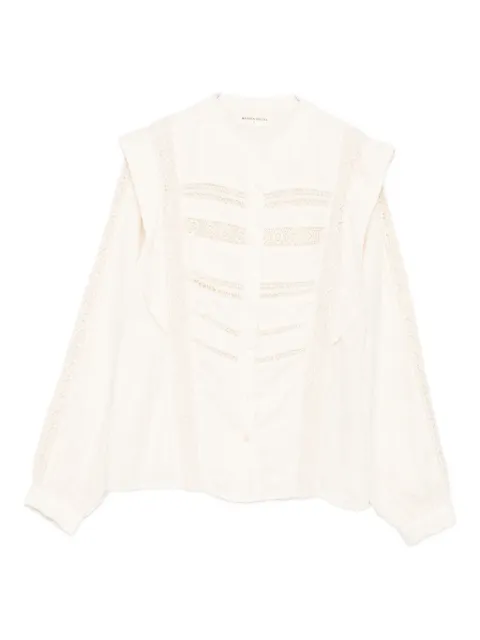 MAISON HOTEL lace-trimmed blouse