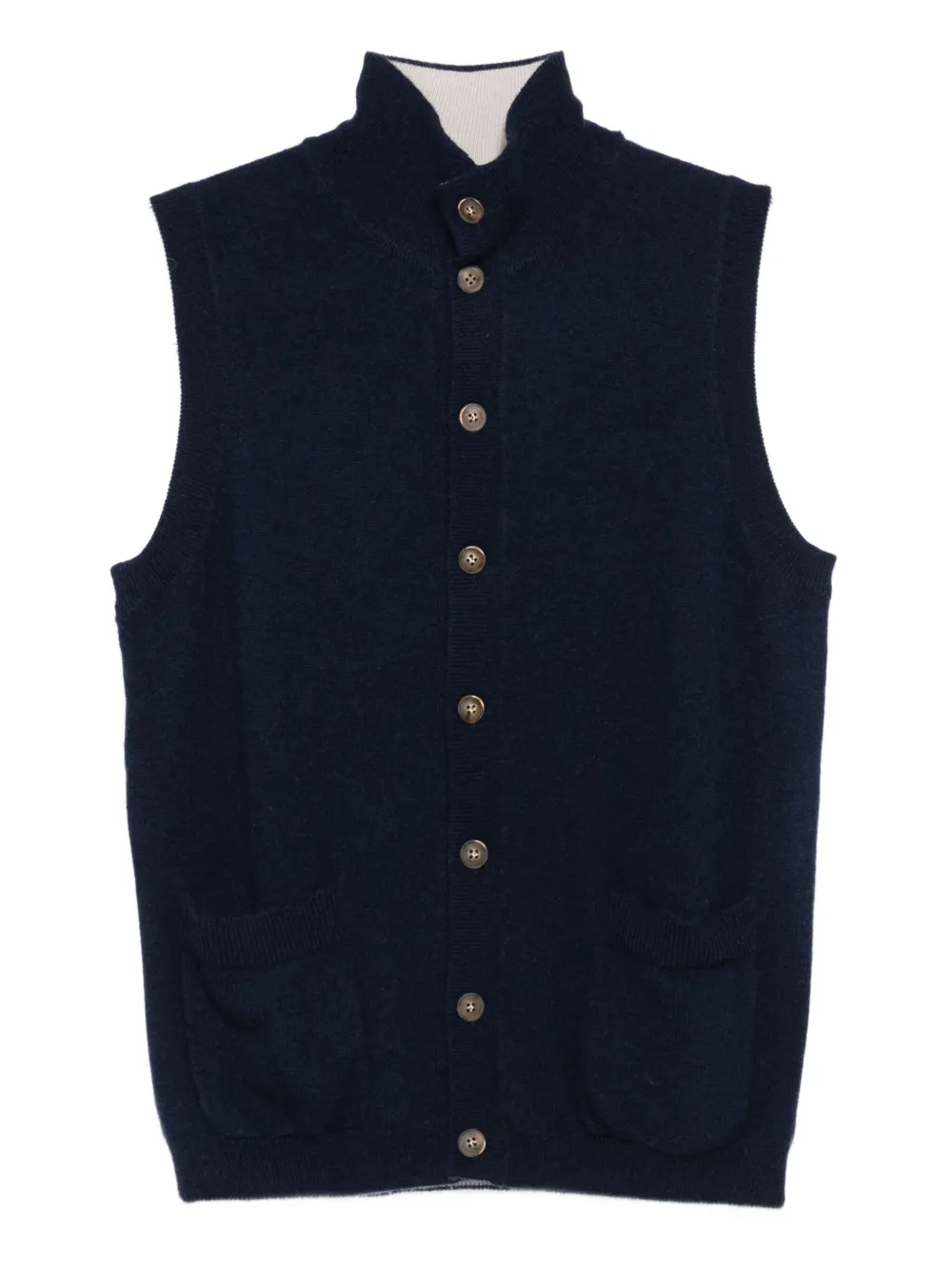 OLIVER LATTUGHI button-fastening patch-pocket vest | Blue | Image 1