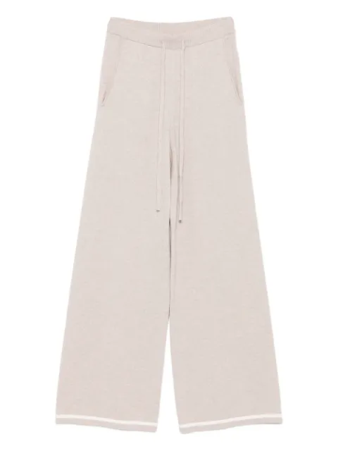 Purotatto elasticated-waist knitted trousers