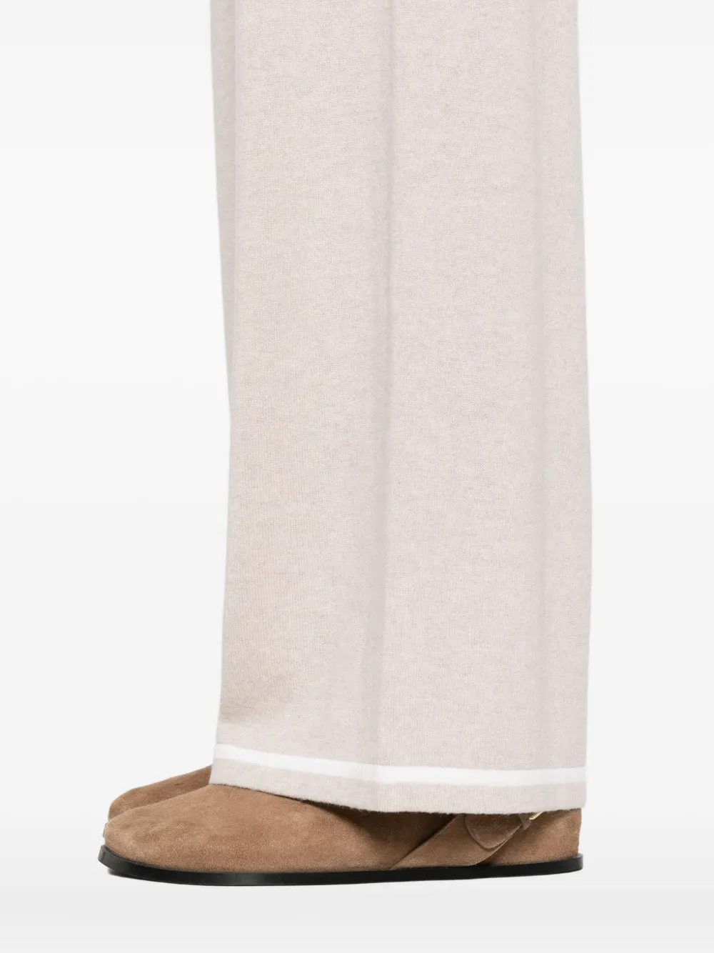 Purotatto Elasticated-waist Knitted Trousers In Neutral