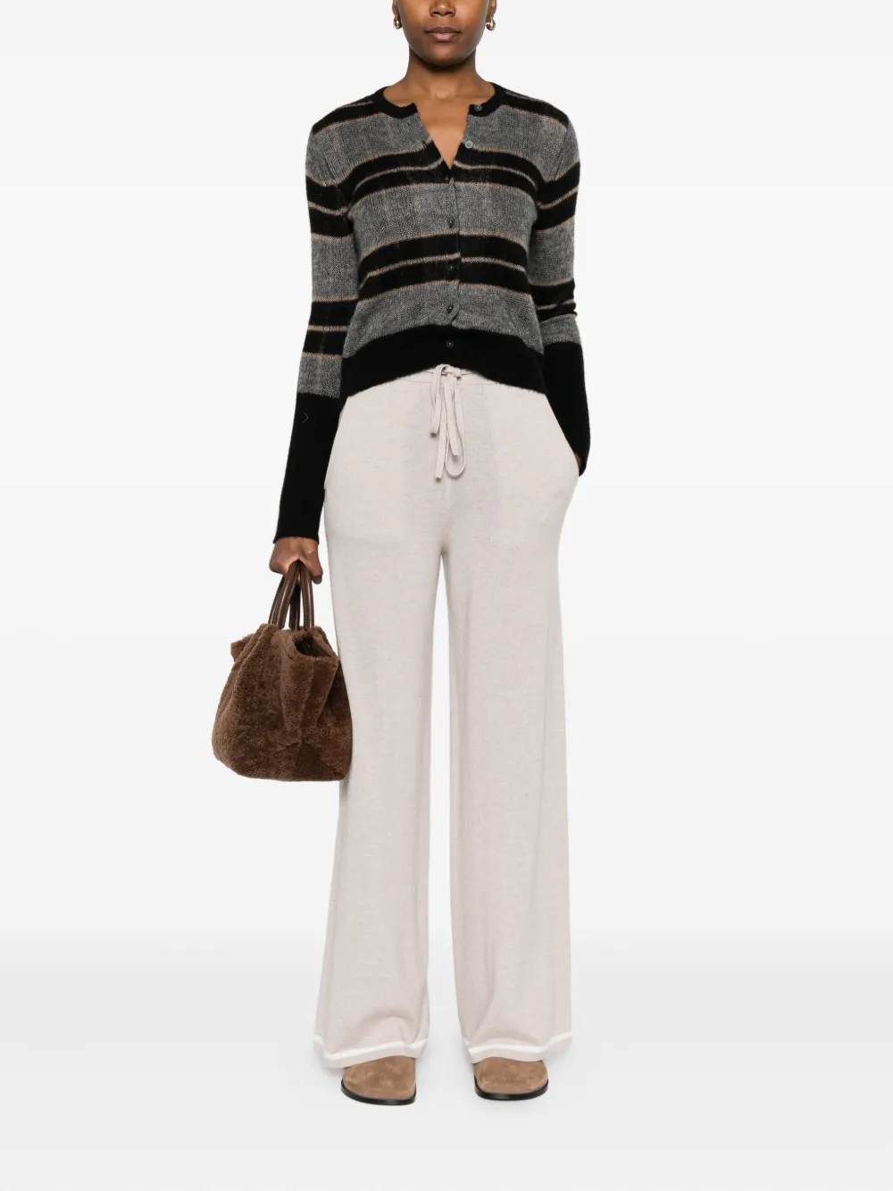 Purotatto elasticated-waist knitted trousers | Straight-Leg Pants | Image 2