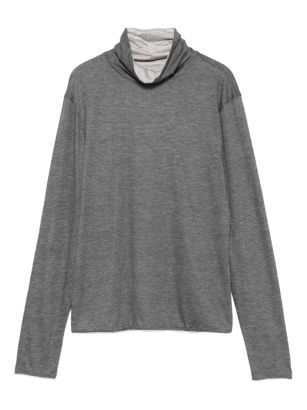 Purotatto striped turtleneck top | Grey | Image 1