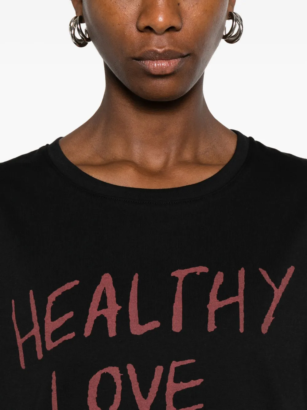 Aniye By Slogan-print T-shirt In Black