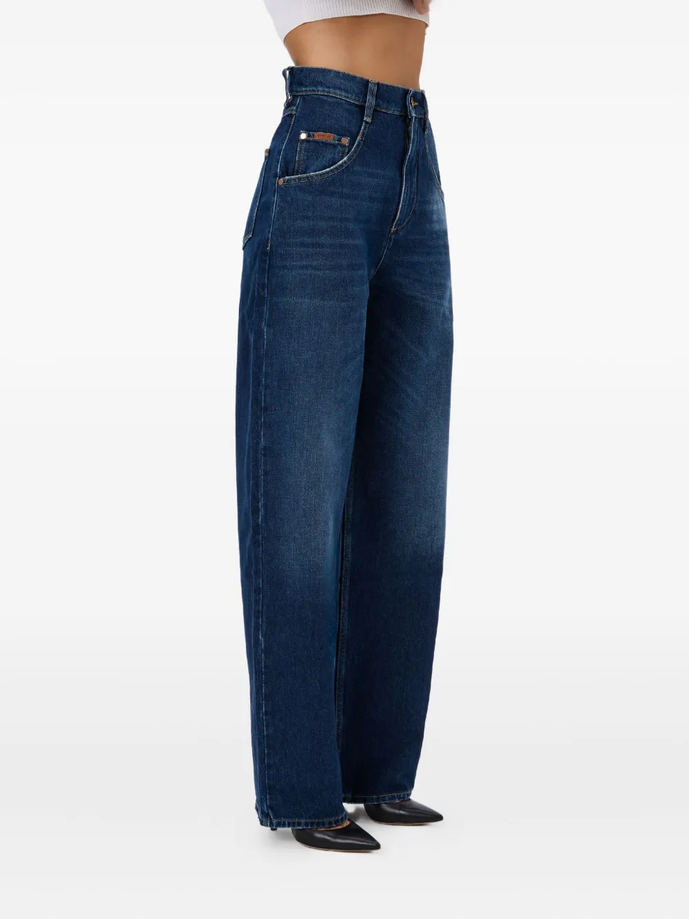 No44 Ellis high-waist jeans Blauw