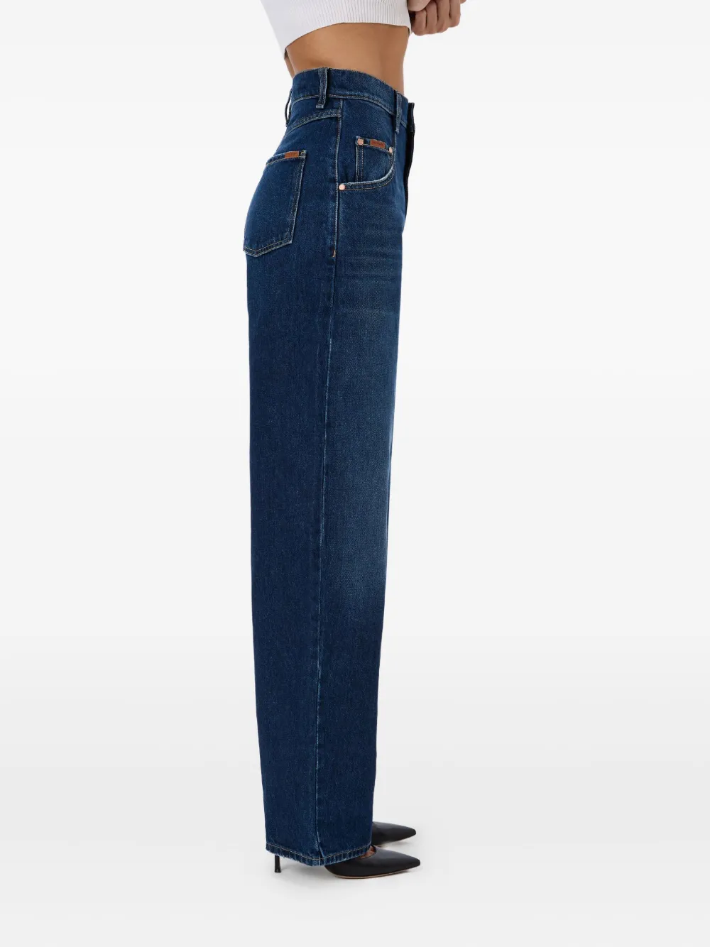 No44 Ellis high-waist jeans Blauw