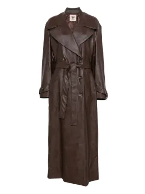 Giuseppe Di Morabito レザー トレンチコート | レッド | FARFETCH JP